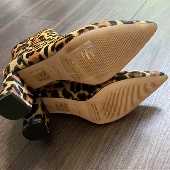 J. Crew Leopard Calf Hair Pointed Toe Boots - Picture 7 of 8